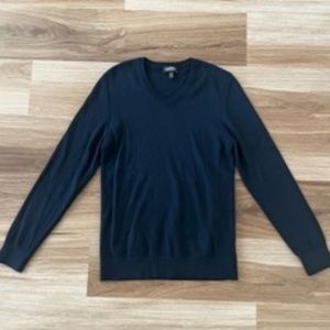 Express Pullover V neck Sweater, Navy Blue, never worn.  Polyester/Merino Wool